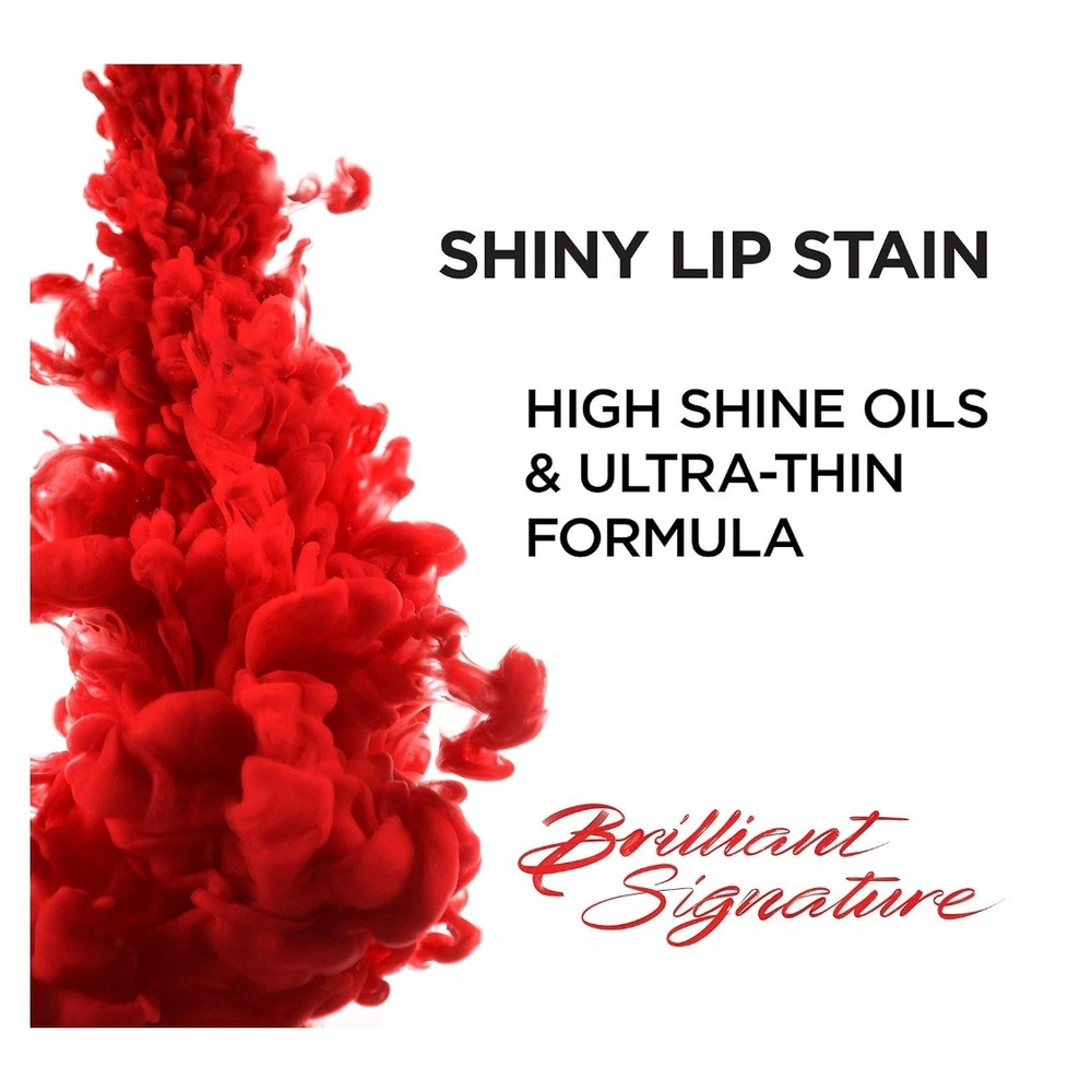 L'Oreal Paris Brilliant Signature Shiny Lip Stain 300 Be Uncontrollable Lipstick - Picture 5 of 6